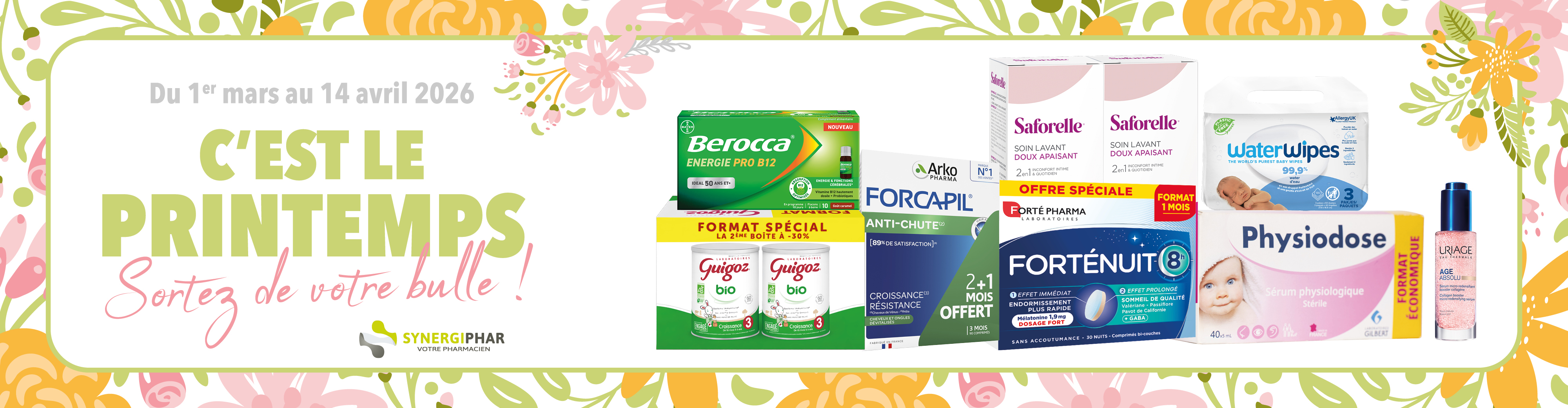 Promotions produits en pharmacie 1er mars - 14 avril 2026